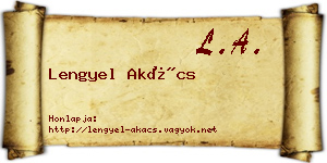 Lengyel Akács névjegykártya